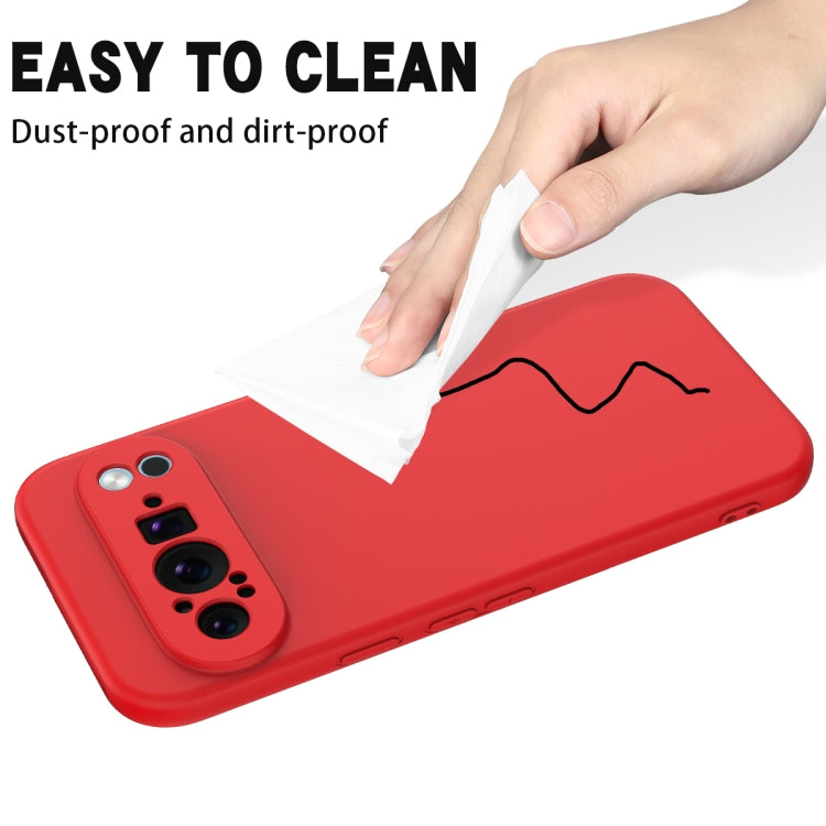 For Google Pixel 9 Pro Pure Color Liquid Silicone Shockproof Phone Case(Red) - Google Cases by PMC TechLife | Online Shopping South Africa | PMC TechLife | Buy Now Pay Later Mobicred