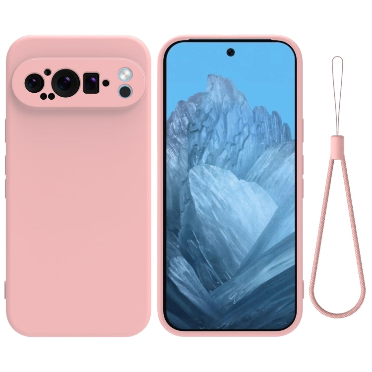For Google Pixel 9 Pro XL Pure Color Liquid Silicone Shockproof Phone Case(Pink) - Google Cases by PMC TechLife | Online Shopping South Africa | PMC TechLife | Buy Now Pay Later Mobicred