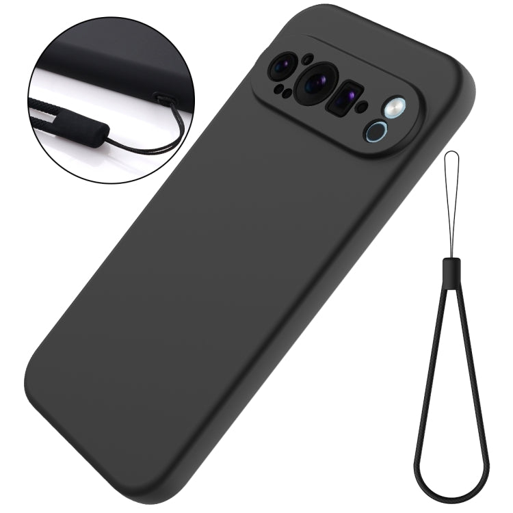 For Google Pixel 9 Pro XL Pure Color Liquid Silicone Shockproof Phone Case(Black) - Google Cases by PMC TechLife | Online Shopping South Africa | PMC TechLife | Buy Now Pay Later Mobicred