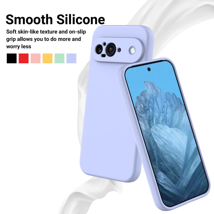 For Google Pixel 9 Pure Color Liquid Silicone Shockproof Phone Case(Purple) - Google Cases by PMC Jewellery | Online Shopping South Africa | PMC Jewellery | Buy Now Pay Later Mobicred