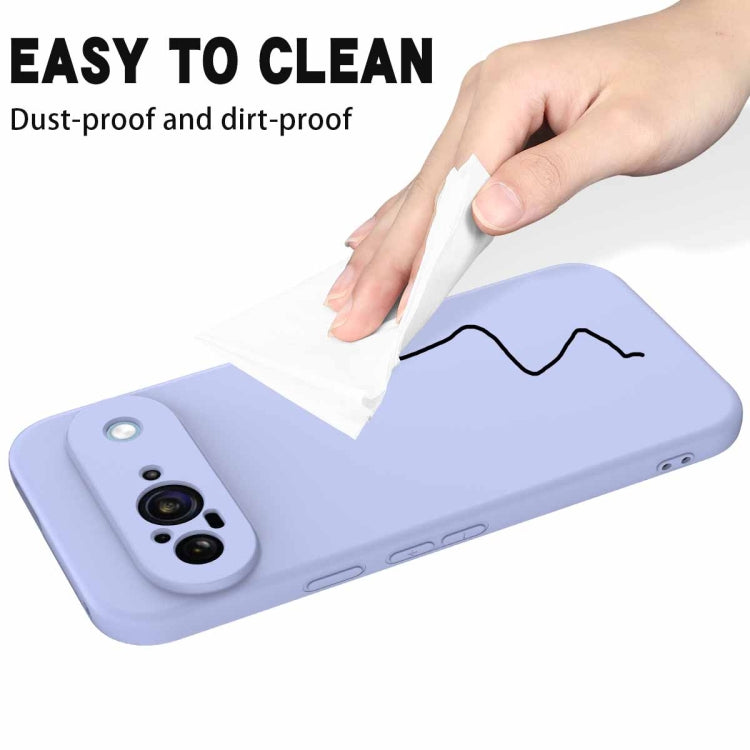 For Google Pixel 9 Pure Color Liquid Silicone Shockproof Phone Case(Purple) - Google Cases by PMC TechLife | Online Shopping South Africa | PMC TechLife | Buy Now Pay Later Mobicred