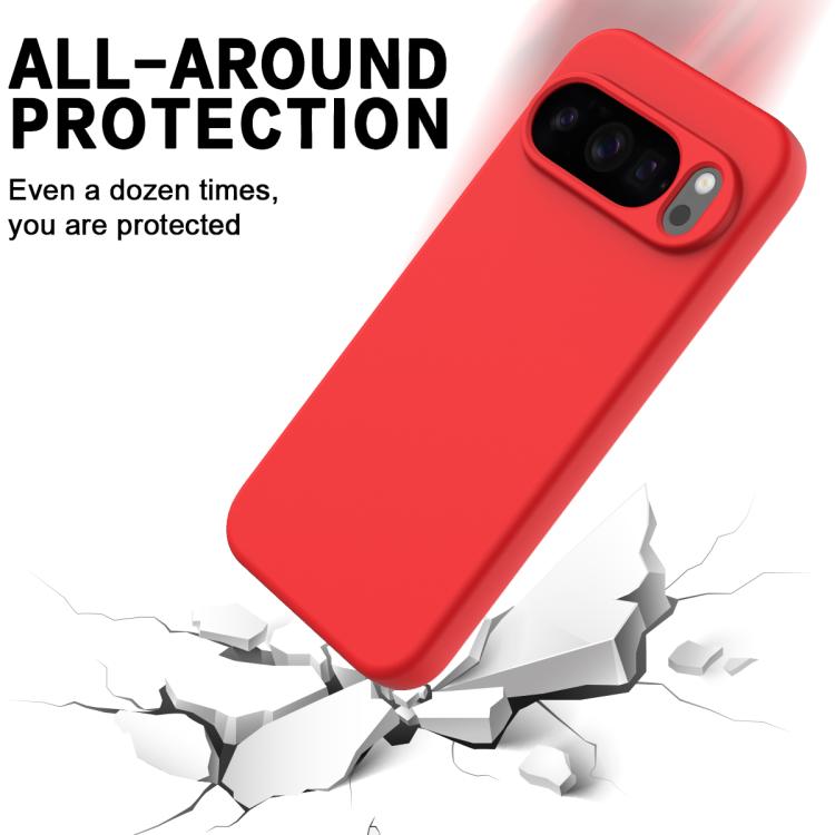 For Google Pixel 10 Pro XL Pure Color Liquid Silicone Shockproof Phone Case(Red) - free shipping - PMC TechLife - Order now!