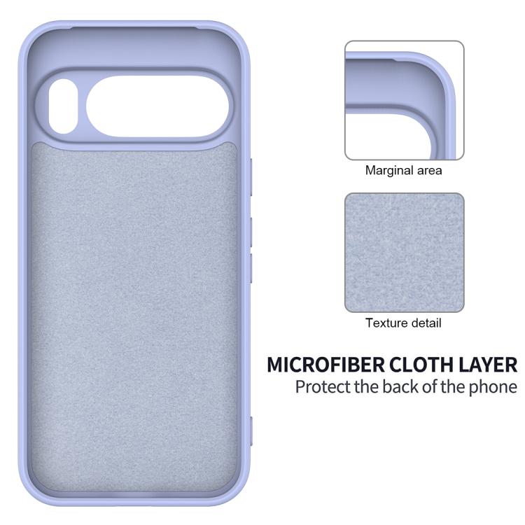 For Google Pixel 10 Pro Pure Color Liquid Silicone Shockproof Phone Case(Purple) - free shipping - PMC TechLife - Order now!