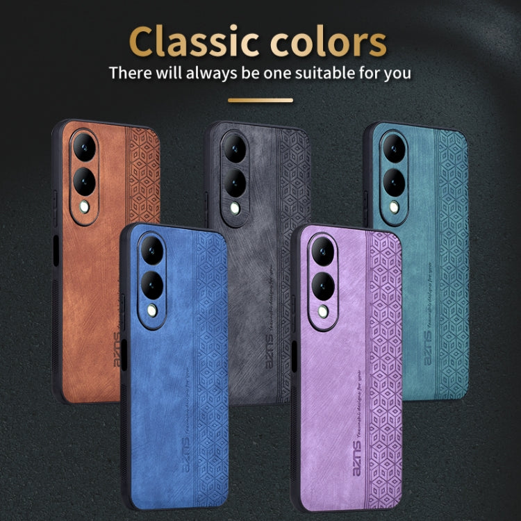 For vivo Y17S AZNS 3D Embossed Skin Feel Phone Case(Dark Green) - vivo Cases by AZNS | Online Shopping South Africa | PMC Jewellery