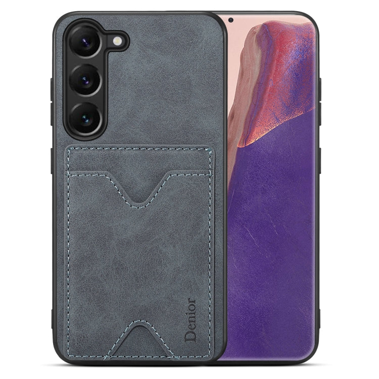 For Samsung Galaxy S24 5G Denior PU Back Cover Card Slot Holder Phone Case(Grey) - Galaxy S24 5G Cases by Denior | Online Shopping South Africa | PMC Jewellery | Buy Now Pay Later Mobicred