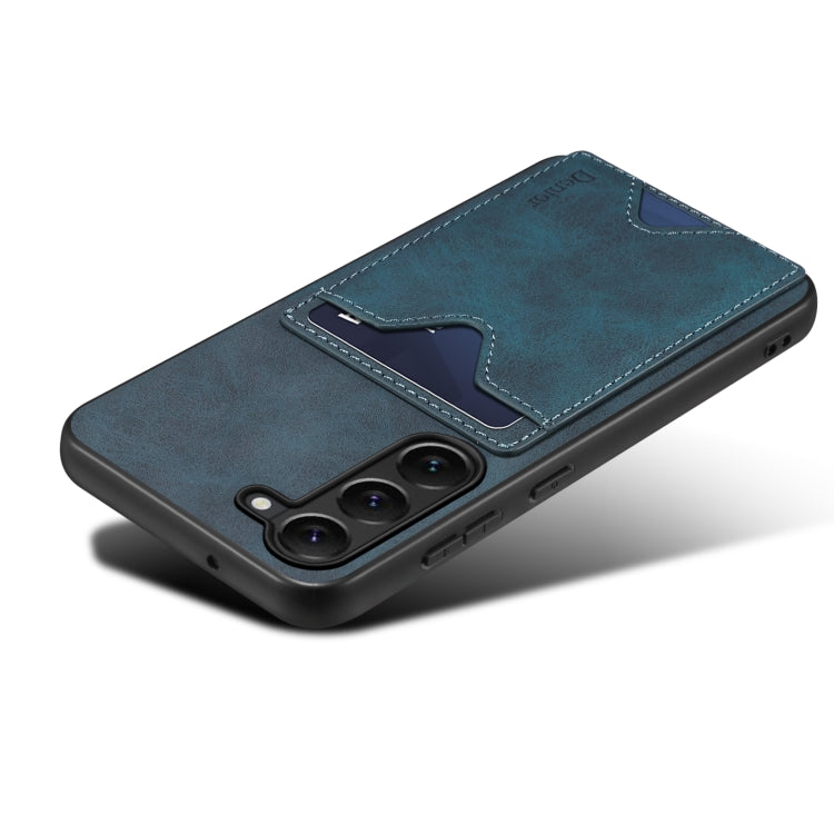 For Samsung Galaxy S24 5G Denior PU Back Cover Card Slot Holder Phone Case(Blue) - Galaxy S24 5G Cases by Denior | Online Shopping South Africa | PMC Jewellery | Buy Now Pay Later Mobicred