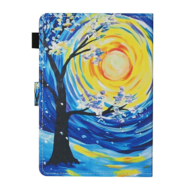 For 10 inch Universal Tablet PC Colored Drawing Pattern Horizontal Flip Leather Case with Holder & Card Slots(Starry Sky Tree) - free shipping - PMC TechLife - Order now!