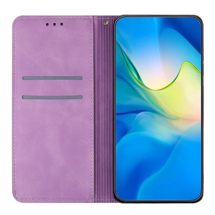 For Xiaomi Poco X4 Pro 5G Ethnic Embossed Adsorption Leather Phone Case(Purple) - Xiaomi Cases by PMC TechLife | Online Shopping South Africa | PMC TechLife | Buy Now Pay Later Mobicred