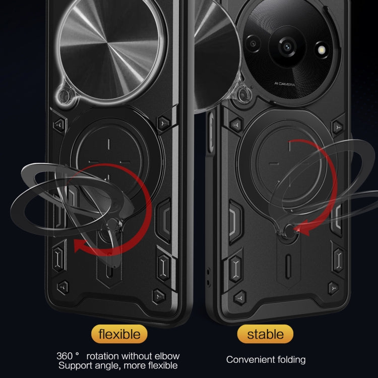 For Xiaomi Redmi A3 CD Texture Sliding Camshield Magnetic Holder Phone Case(Blue) - Xiaomi Cases by PMC TechLife | Online Shopping South Africa | PMC TechLife | Buy Now Pay Later Mobicred