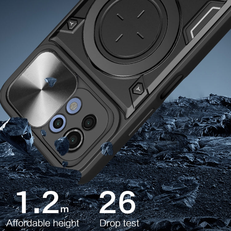 For Xiaomi Mi 11 Lite 4G / 5G CD Texture Sliding Camshield Magnetic Holder Phone Case(Silver) - Xiaomi Cases by PMC TechLife | Online Shopping South Africa | PMC TechLife | Buy Now Pay Later Mobicred