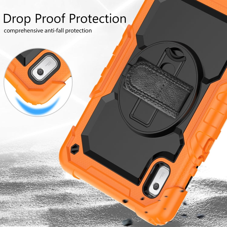 For Lenovo Tab M9 Silicone Hybrid PC Tablet Case with Shoulder Strap(Orange) - Lenovo by PMC TechLife | Online Shopping South Africa | PMC TechLife | Buy Now Pay Later Mobicred