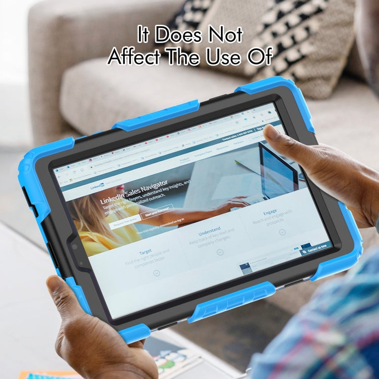 For Lenovo Tab M8 HD 2020/2019 Silicone Hybrid PC Tablet Case with Shoulder Strap(Light Blue) - Lenovo by PMC TechLife | Online Shopping South Africa | PMC TechLife | Buy Now Pay Later Mobicred