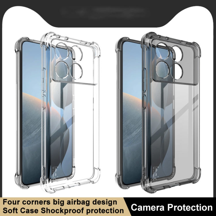 For Xiaomi Poco X6 Pro 5G/Redmi K70E 5G imak Shockproof Airbag TPU Phone Case(Transparent Black) - K70E Cases by imak | Online Shopping South Africa | PMC Jewellery