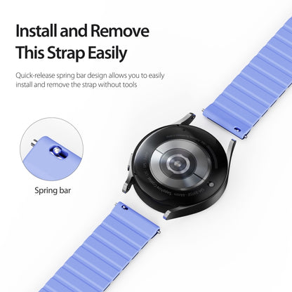 DUX DUCIS Magnetic Silicone Watch Band, Size:22mm(Blue) - 20mm Bands by DUX DUCIS | Online Shopping South Africa | PMC Jewellery | Buy Now Pay Later Mobicred