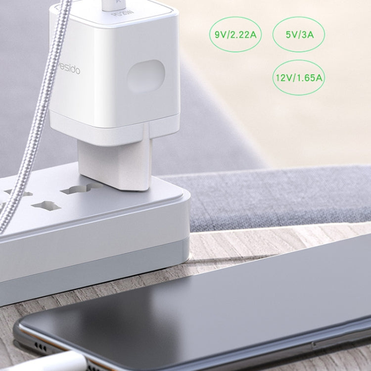 Yesido YC-30 PD 20W Type-C Port Mini Travel Fast Charger(EU Plug) - free shipping - PMC TechLife - Order now!
