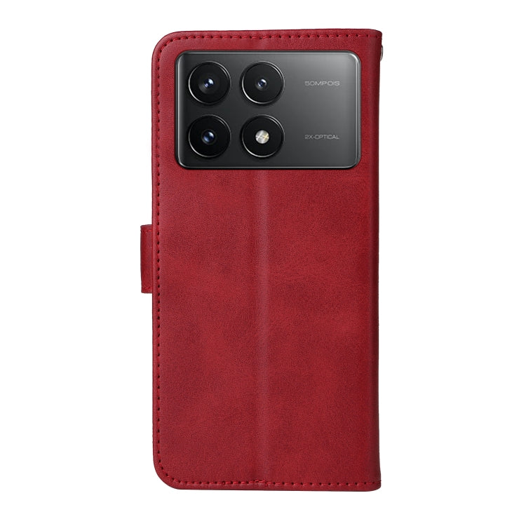 For Xiaomi Redmi K70 / K70 Pro Classic Calf Texture Flip Leather Phone Case(Red) - K70 Pro Cases by PMC Jewellery | Online Shopping South Africa | PMC Jewellery | Buy Now Pay Later Mobicred