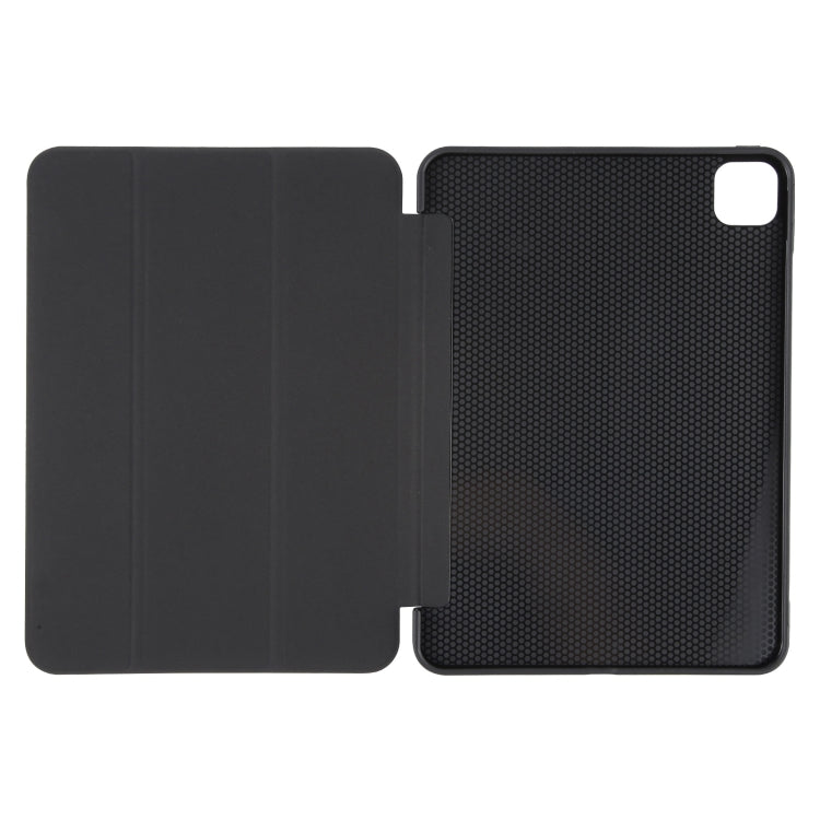 For iPad Air 11 2025 / 2024 GEBEI 3-folding Holder Shockproof Flip Leather Tablet Case(Black) - iPad Air 11 2025 / 2024 Cases by GEBEI | Online Shopping South Africa | PMC TechLife | Buy Now Pay Later Mobicred