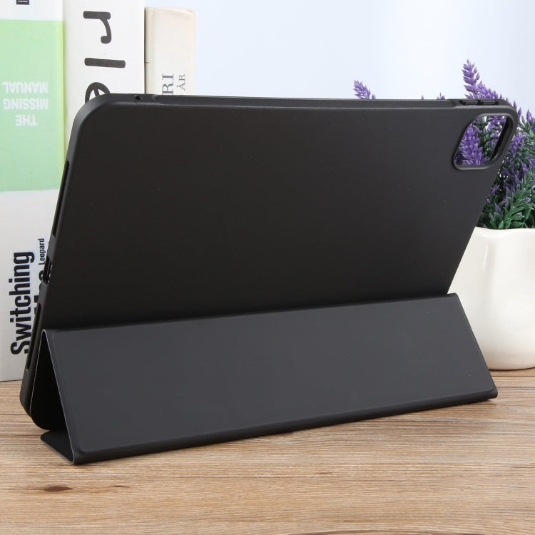 For iPad Air 11 2025 / 2024 GEBEI 3-folding Holder Shockproof Flip Leather Tablet Case(Black) - iPad Air 11 2025 / 2024 Cases by GEBEI | Online Shopping South Africa | PMC TechLife | Buy Now Pay Later Mobicred