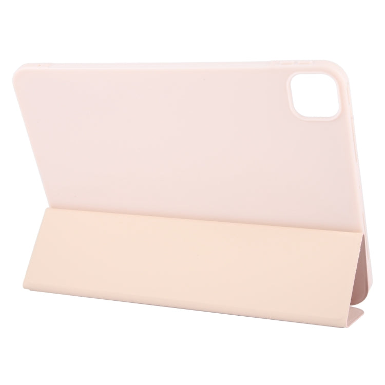 For iPad Pro 11 2024 GEBEI 3-folding Holder Shockproof Flip Leather Tablet Case(Pink) - iPad Pro 11 2024 Cases by GEBEI | Online Shopping South Africa | PMC Jewellery | Buy Now Pay Later Mobicred