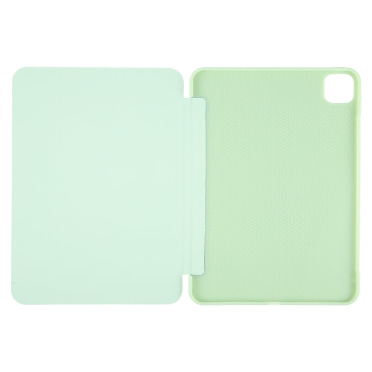For iPad Pro 11 2024 GEBEI 3-folding Holder Shockproof Flip Leather Tablet Case(Green) - iPad Pro 11 2024 Cases by GEBEI | Online Shopping South Africa | PMC TechLife | Buy Now Pay Later Mobicred