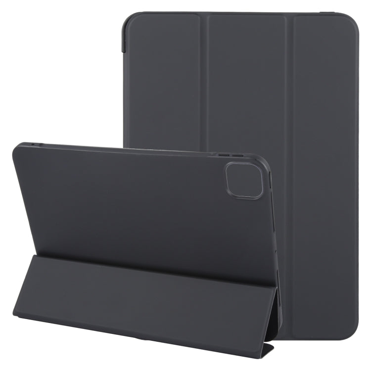 For iPad Air 13 2024 GEBEI 3-folding Holder Shockproof Flip Leather Tablet Case(Black) - iPad Air 13 2024 Cases by GEBEI | Online Shopping South Africa | PMC Jewellery | Buy Now Pay Later Mobicred