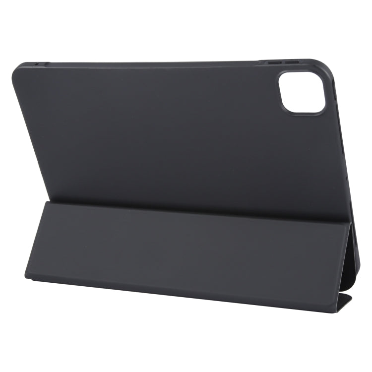 For iPad Air 13 2024 GEBEI 3-folding Holder Shockproof Flip Leather Tablet Case(Black) - iPad Air 13 2024 Cases by GEBEI | Online Shopping South Africa | PMC Jewellery | Buy Now Pay Later Mobicred