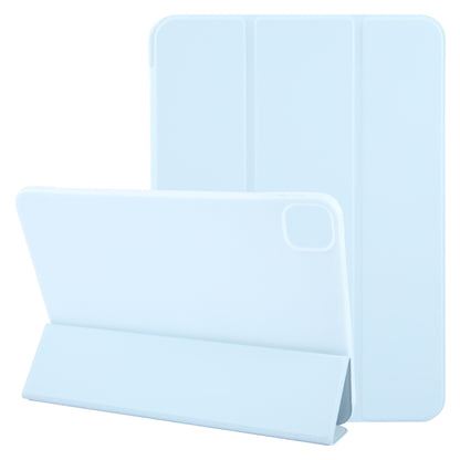 For iPad Air 13 2024 GEBEI 3-folding Holder Shockproof Flip Leather Tablet Case(Sky Blue) - iPad Air 13 2024 Cases by GEBEI | Online Shopping South Africa | PMC Jewellery | Buy Now Pay Later Mobicred