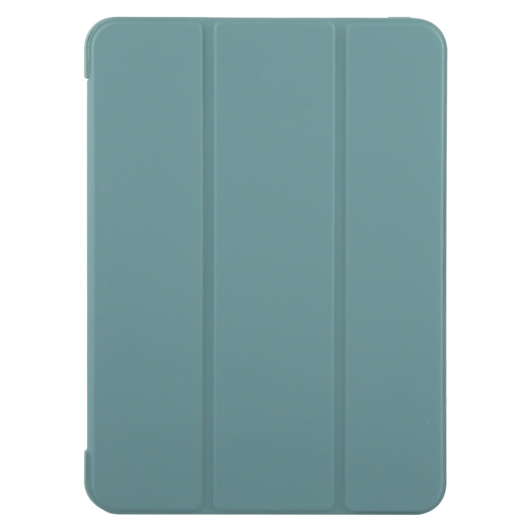 For iPad Pro 13 2024 GEBEI 3-folding Holder Shockproof Flip Leather Tablet Case(Dark Green) - iPad Pro 13 2024 Cases by GEBEI | Online Shopping South Africa | PMC TechLife | Buy Now Pay Later Mobicred