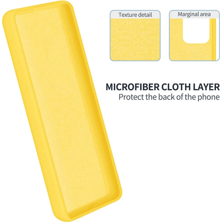 For Tecno Camon 20 Pro 4G Pure Color Liquid Silicone Shockproof Phone Case(Yellow) - Tecno Cases by PMC TechLife | Online Shopping South Africa | PMC TechLife | Buy Now Pay Later Mobicred