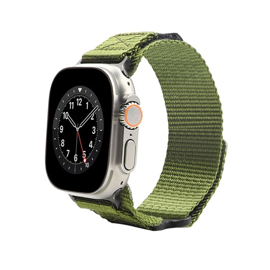 Nylon Two Section Watch Band For Apple Watch Ultra 2 49mm(Dark Green) - Watch Bands by PMC Jewellery | Online Shopping South Africa | PMC Jewellery | Buy Now Pay Later Mobicred