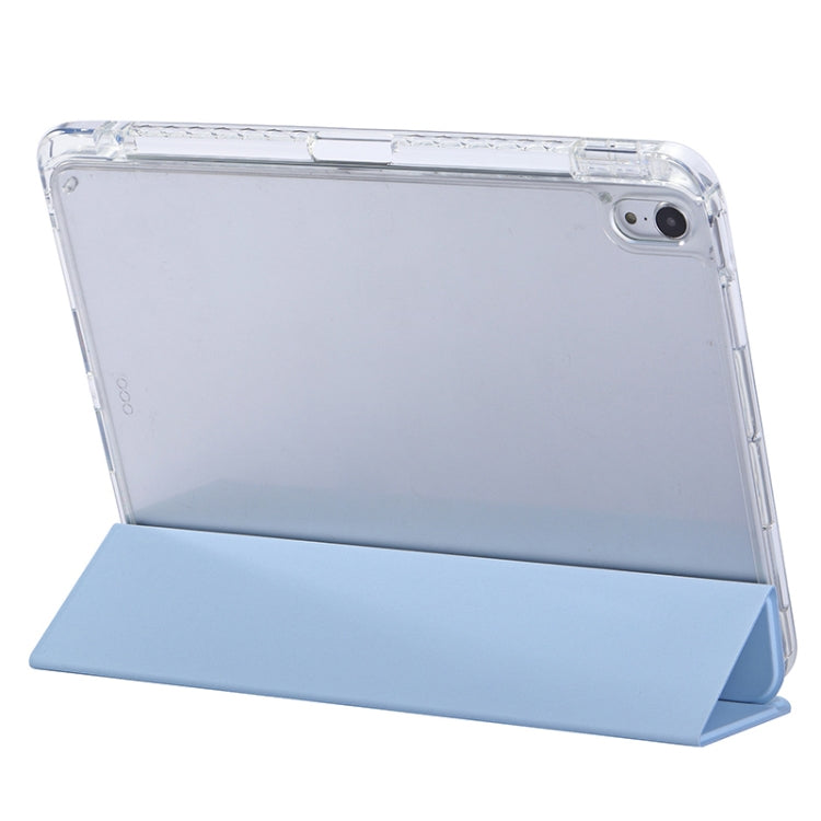 For iPad Air 11 2024 / iPad Pro 11 3-Fold Lock Buckle Leather Smart Tablet Case(Sky Blue) - iPad Pro 11 (2022/2021) Cases by PMC Jewellery | Online Shopping South Africa | PMC Jewellery | Buy Now Pay Later Mobicred