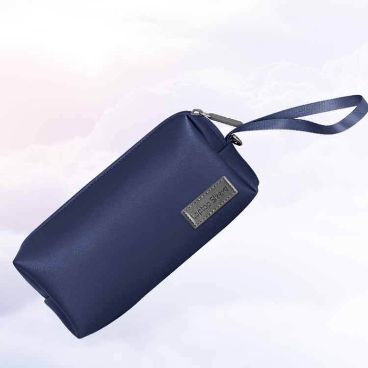 Waterproof PU Leather Laptop Accessory Bag(Dark Blue) - Other by PMC TechLife | Online Shopping South Africa | PMC TechLife | Buy Now Pay Later Mobicred