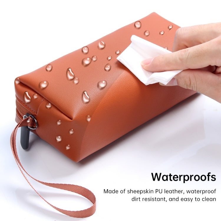 Waterproof PU Leather Laptop Accessory Bag(Dark Blue) - Other by PMC TechLife | Online Shopping South Africa | PMC TechLife | Buy Now Pay Later Mobicred