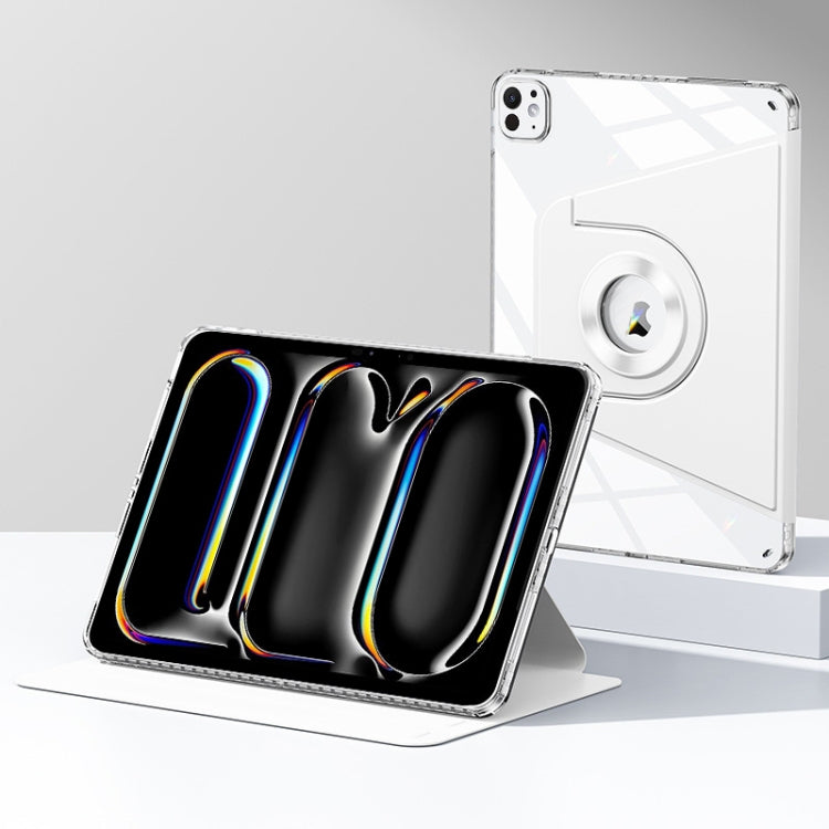 For iPad Pro 13 2024 Magnetic Split Leather Smart Tablet Case(White) - iPad Pro 13 2024 Cases by PMC TechLife | Online Shopping South Africa | PMC TechLife | Buy Now Pay Later Mobicred