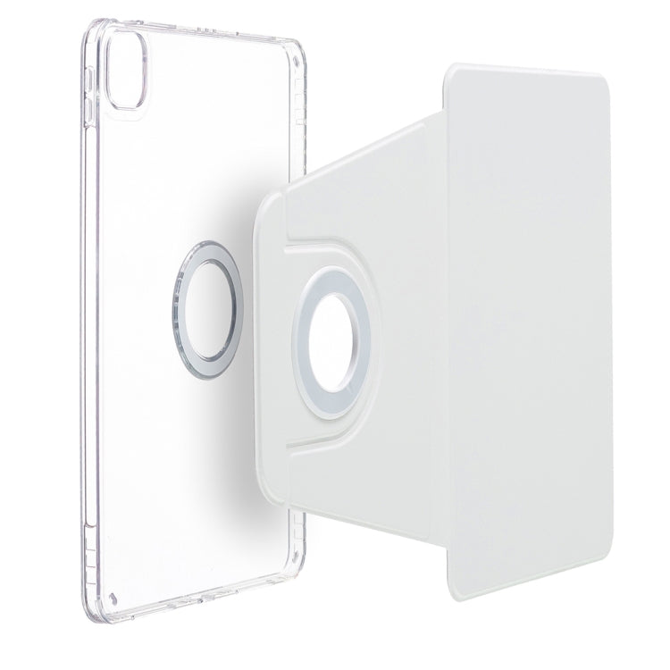 For iPad Air 11 2024 Magnetic Split Leather Smart Tablet Case(White) - iPad Air 11 2024 Cases by PMC TechLife | Online Shopping South Africa | PMC TechLife | Buy Now Pay Later Mobicred