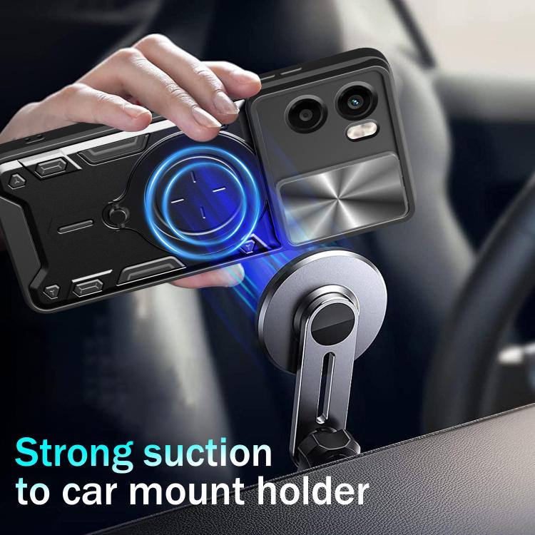 For Motorola Moto G05 CD Texture Sliding Camshield Magnetic Holder Phone Case(Silver) - free shipping - PMC TechLife - Order now!