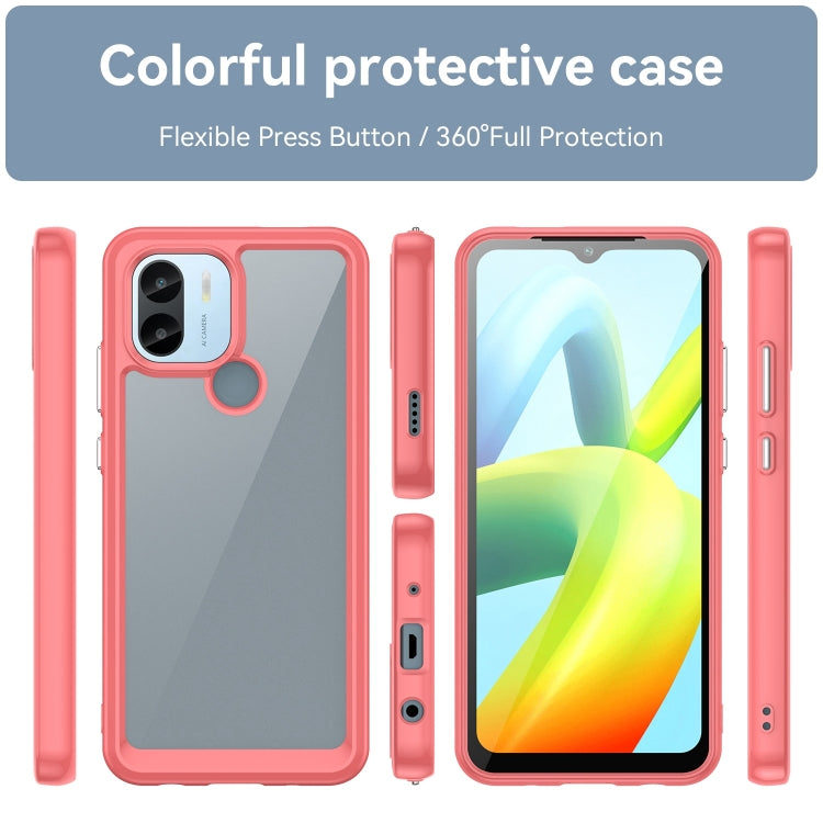 For Xiaomi Redmi A1+ Colorful Series Acrylic Hybrid TPU Phone Case(Red) - Xiaomi Cases by PMC Jewellery | Online Shopping South Africa | PMC Jewellery | Buy Now Pay Later Mobicred