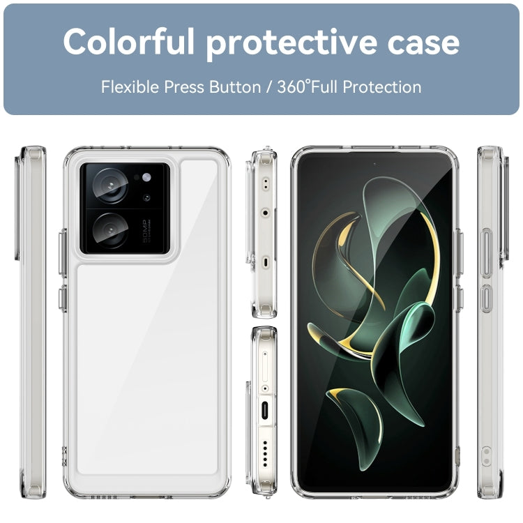 For Xiaomi 13T Pro Colorful Series Acrylic Hybrid TPU Phone Case(Transparent) - Xiaomi Cases by PMC Jewellery | Online Shopping South Africa | PMC Jewellery | Buy Now Pay Later Mobicred