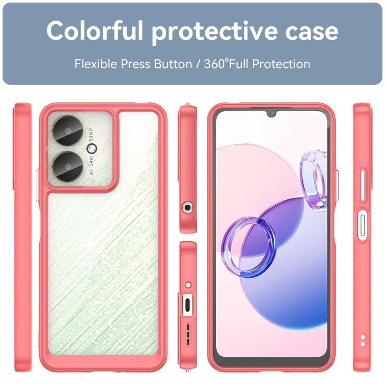 For Xiaomi Poco C65 Colorful Series Acrylic Hybrid TPU Phone Case(Red) - Xiaomi Cases by PMC Jewellery | Online Shopping South Africa | PMC Jewellery | Buy Now Pay Later Mobicred