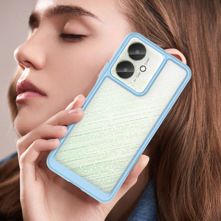 For Xiaomi Poco M6 Colorful Series Acrylic Hybrid TPU Phone Case(Blue) - Xiaomi Cases by PMC TechLife | Online Shopping South Africa | PMC TechLife | Buy Now Pay Later Mobicred