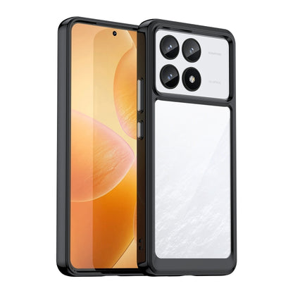 For Xiaomi Redmi K70 Colorful Series Acrylic Hybrid TPU Phone Case(Black) - K70 Cases by PMC Jewellery | Online Shopping South Africa | PMC Jewellery | Buy Now Pay Later Mobicred