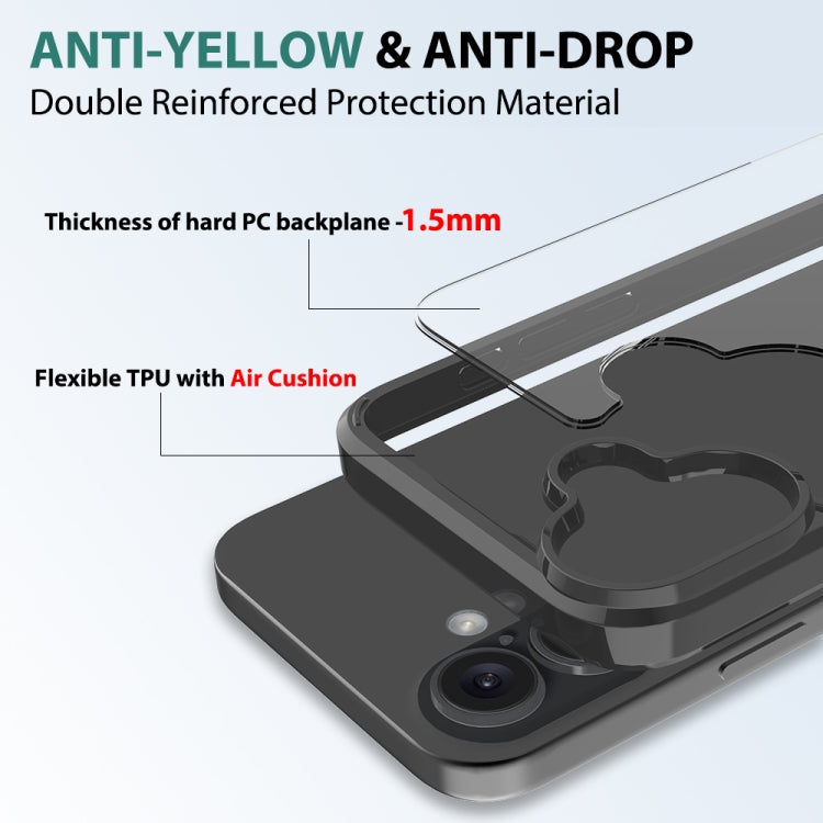 For iPhone 16 Plus Scratchproof Acrylic TPU Phone Case(Black) - iPhone 16 Plus Cases by PMC TechLife | Online Shopping South Africa | PMC TechLife | Buy Now Pay Later Mobicred