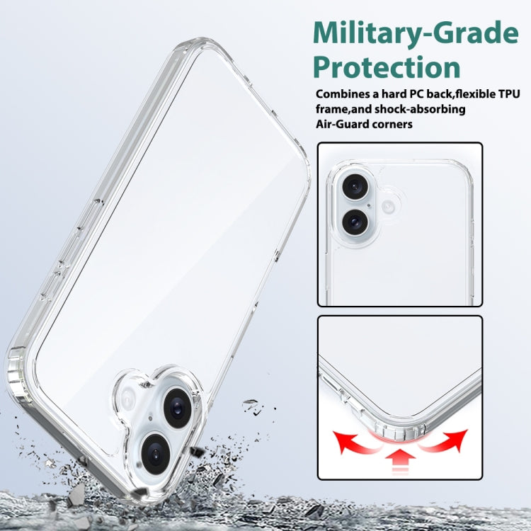 For iPhone 16 Scratchproof Acrylic TPU Phone Case(Transparent) - iPhone 16 Cases by PMC Jewellery | Online Shopping South Africa | PMC Jewellery | Buy Now Pay Later Mobicred