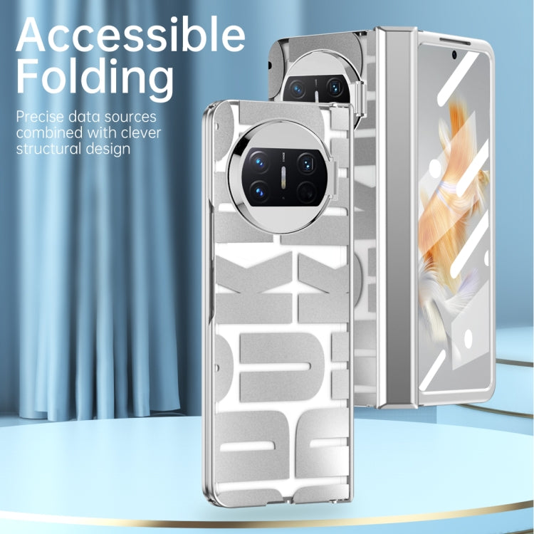 For Huawei Mate X3 Integrated Electroplating Folding Phone Case with Hinge(Black) - Huawei Cases by PMC TechLife | Online Shopping South Africa | PMC TechLife | Buy Now Pay Later Mobicred