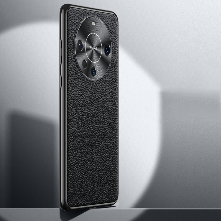 For Huawei Mate 60 Pro Litchi Texture Genuine Leather Phone Case(Black) - free shipping - PMC TechLife - Order now!