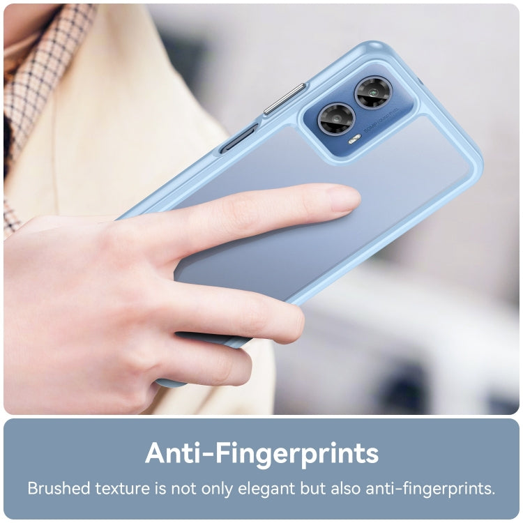 For Motorola Moto G34 Colorful Series Acrylic Hybrid TPU Phone Case(Blue) - free shipping - PMC TechLife - Order now!