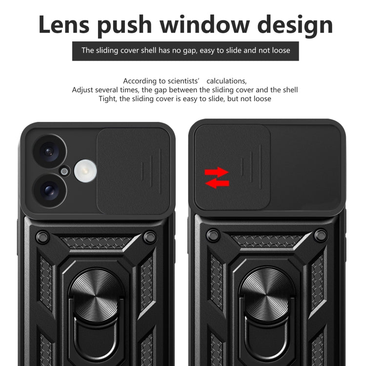 For iPhone 16 Sliding Camera Cover Design TPU+PC Phone Case(Blue) - iPhone 16 Cases by PMC TechLife | Online Shopping South Africa | PMC TechLife | Buy Now Pay Later Mobicred