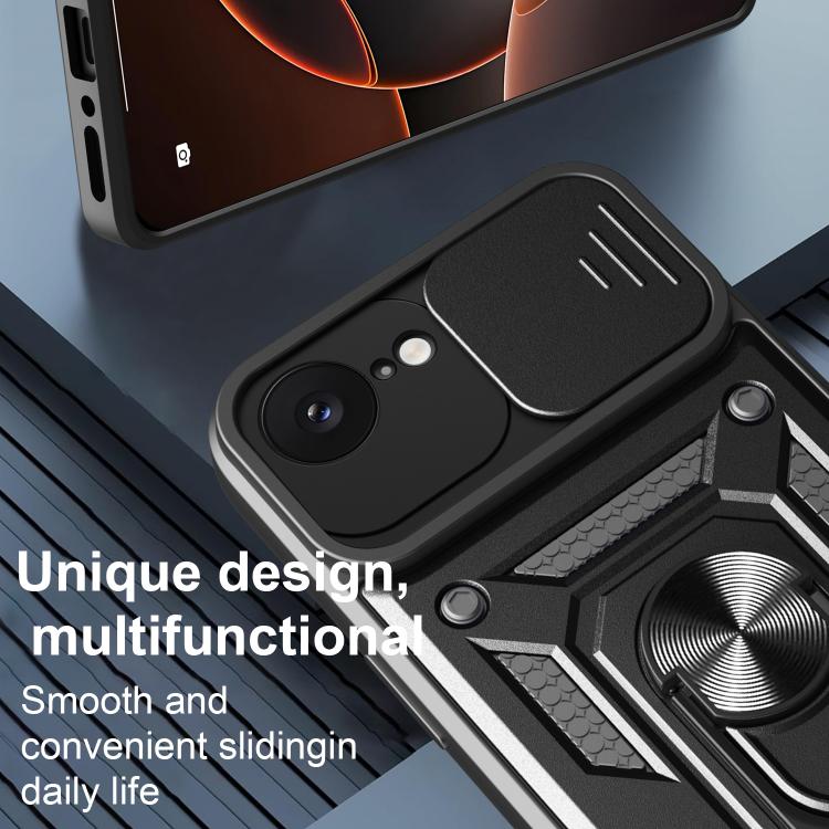 For iPhone 16e Sliding Camera Cover Design TPU+PC Phone Case(Black) - free shipping - PMC TechLife - Order now!
