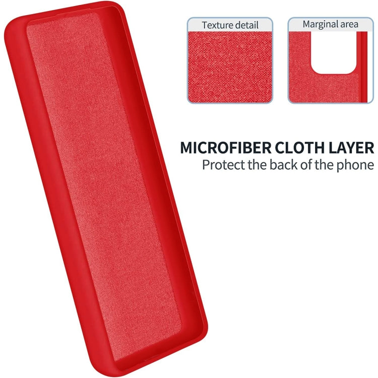 For Motorola Moto G14 Pure Color Liquid Silicone Shockproof Phone Case(Red) - Motorola Cases by PMC TechLife | Online Shopping South Africa | PMC TechLife | Buy Now Pay Later Mobicred