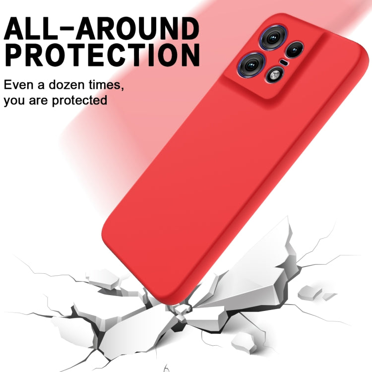 For Motorola Edge 50 Pro Solid Color Liquid Silicone Dropproof Full Coverage Phone Case(Red) - Motorola Cases by PMC TechLife | Online Shopping South Africa | PMC TechLife | Buy Now Pay Later Mobicred